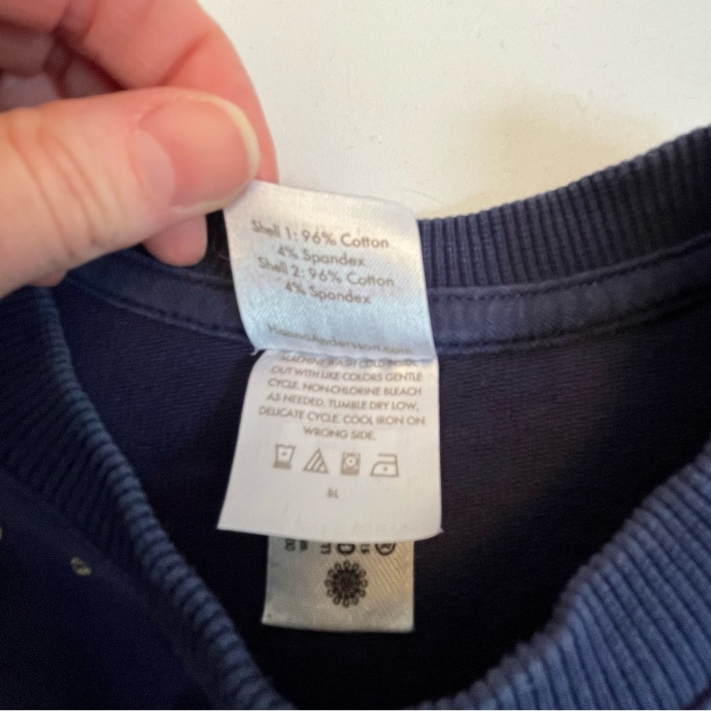 Hanna Andersson Navy Blue Star Dress Size 6/7 - Picture 5 of 8
